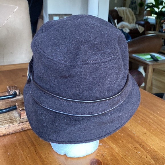 COACH FACTORY MAHOGANY WOOL CRUSHER HAT M/L NEW - Picture 3 of 10